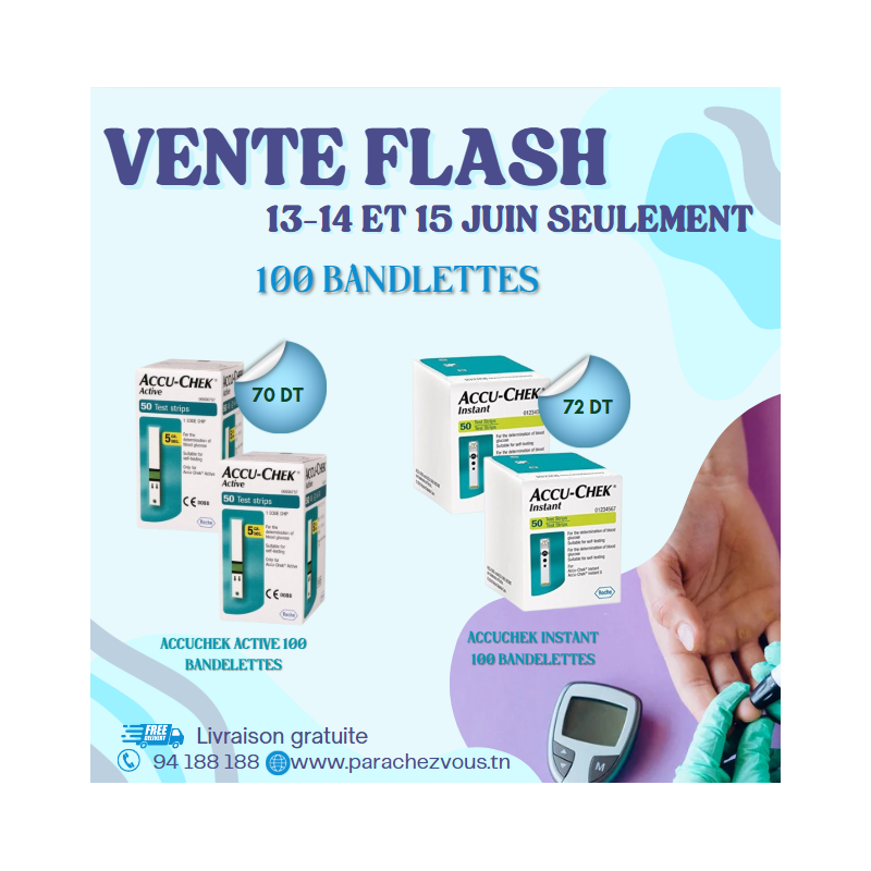 Accuchek INSTANT 100 bandelettes